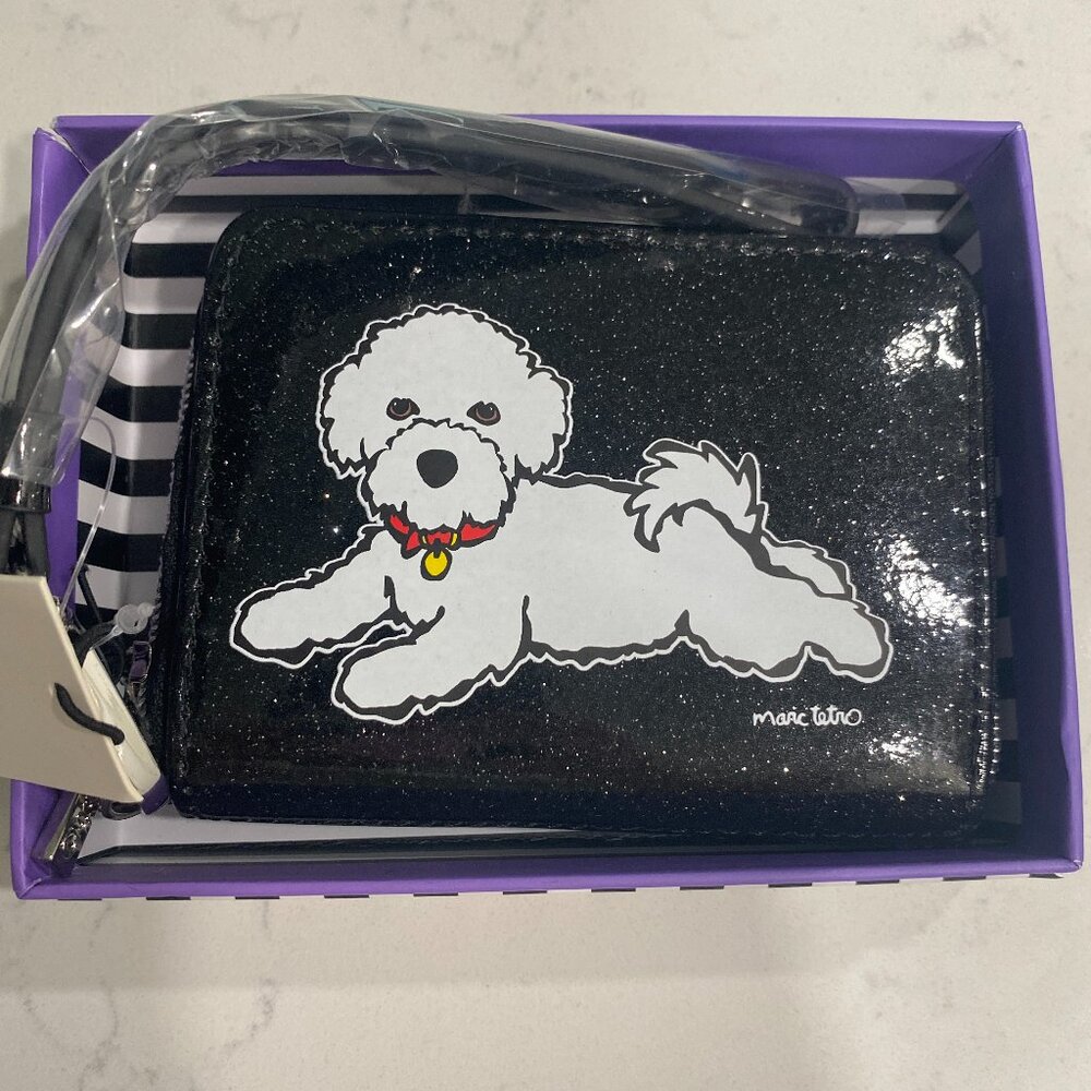 Marco Tetro Wallet Wristlet in Bichon Design NIB